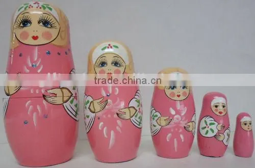 2015 new style wooden russion nesting doll
