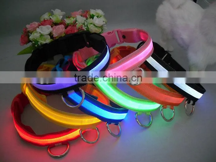 First class flashing LED dog collar