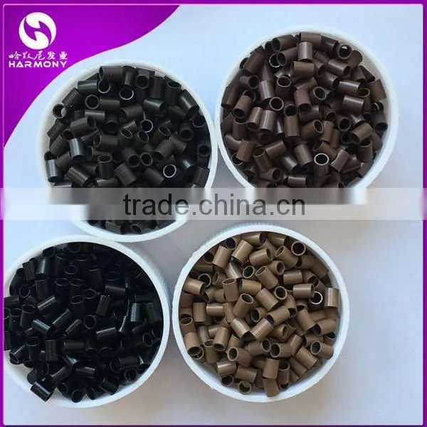 Mini Lock Straight Copper Micro Rings Tube Bead For I tip Hair Extension hair extension micro rings tools