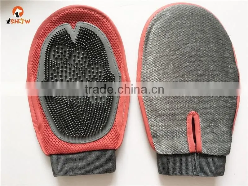Two-sided Cat & Dog Grooming Glove - Perfect for Long & Short Hair - Pet Hair Remover from Furniture - Effective Shedding Brush