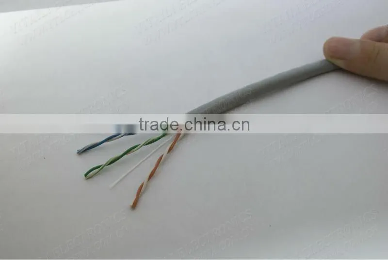 Green Color Flat Cable Cat6 UTP Lan Cable with RoHS Compliance