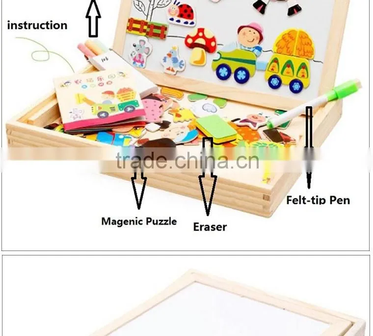 Brain teaser Magnetic Wooden Puzzle for gift