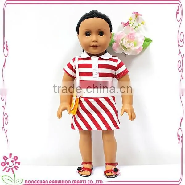 Simple doll dress clothes 100% cotton ONSALE striped outfit for 18 inch dolls