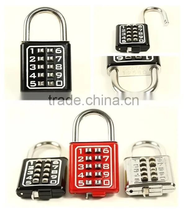 Colorful 10 Digit Code Small Padlock
