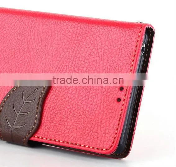 Newest product flip hit color pattern wallet leaf buckle leather case for Sony Xperia Z4 with stand