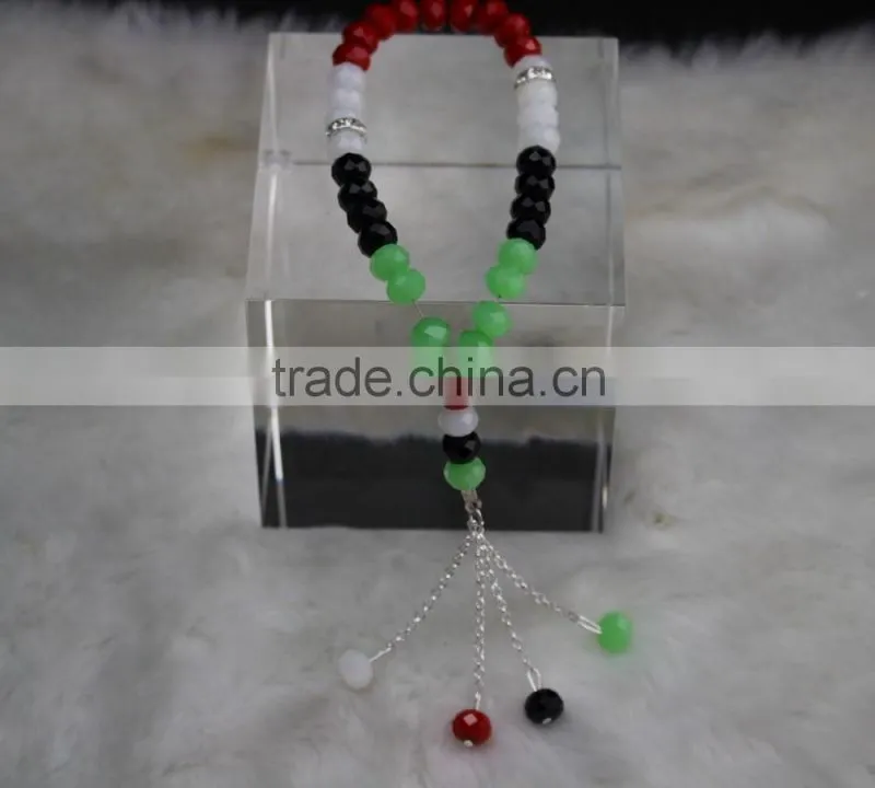 Yiwu hot seller 33 pieces/strand excellent crystal material prayer beads10mm islamic Prayer Beads