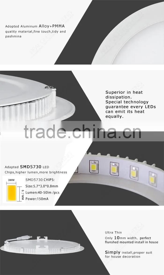 3W LED Panel Light Round Shape SMD2835 15PCS 185LM 3W Panel Light