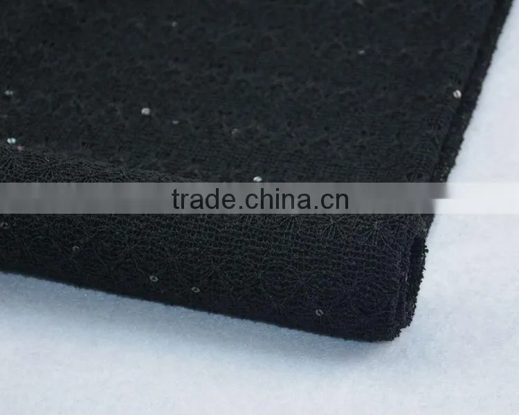 Jiufan Textile 100% Polyester Cut & Sew/Hacci Fabric with Sequin For Lady's Sweater Garment