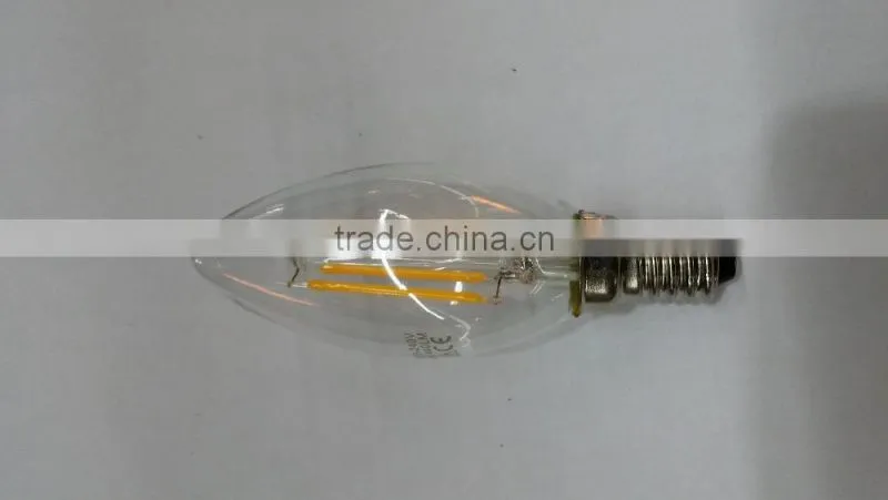 360 degree CE RoHS certificated e14 4w led filament candle