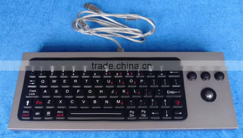 Rugged medical grade housed keyboard with optical trackball