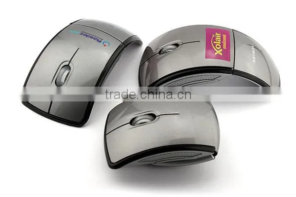 wireless 2.4ghz usb folding mouse with oem printing
