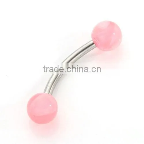 Attractive Stainless Steel Eyebrow Rings Fake Cheap Unique Cool Acrylic Cone Body Piercing Jewelry