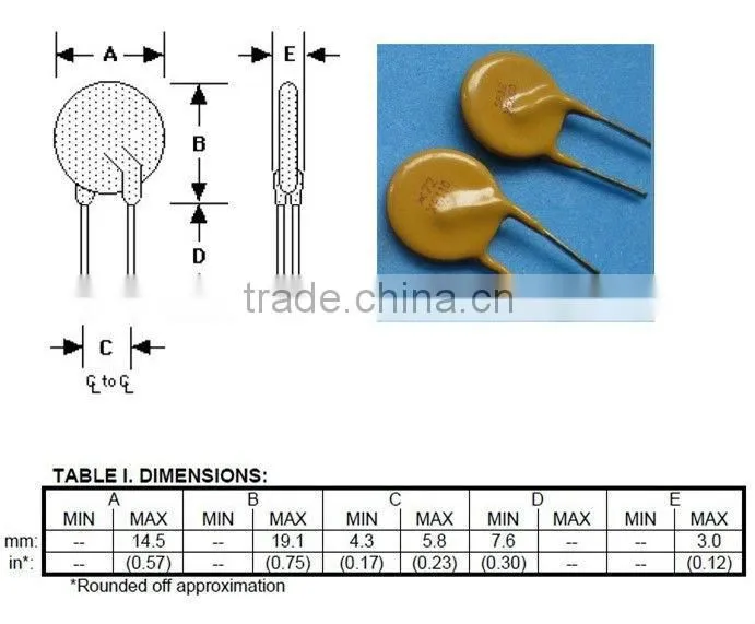 PPTC fuse/Resettable fuse/PPTC resettable fuse