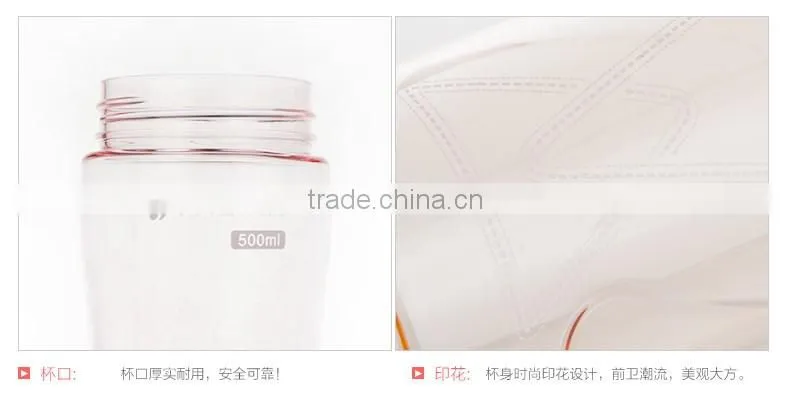 plastic sports bottle with straw/sports water bottle/travel bottle
