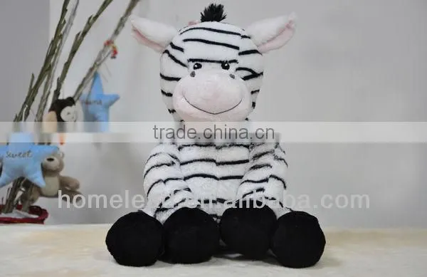 custom cheap soft funny stuffed zebra plush toy