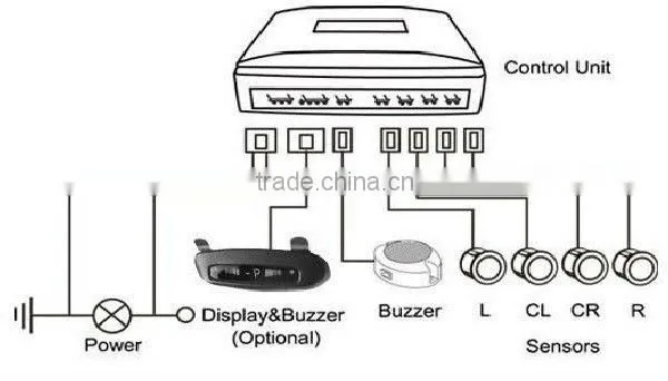 ultrasonic security an-collision car alarm parking sensor