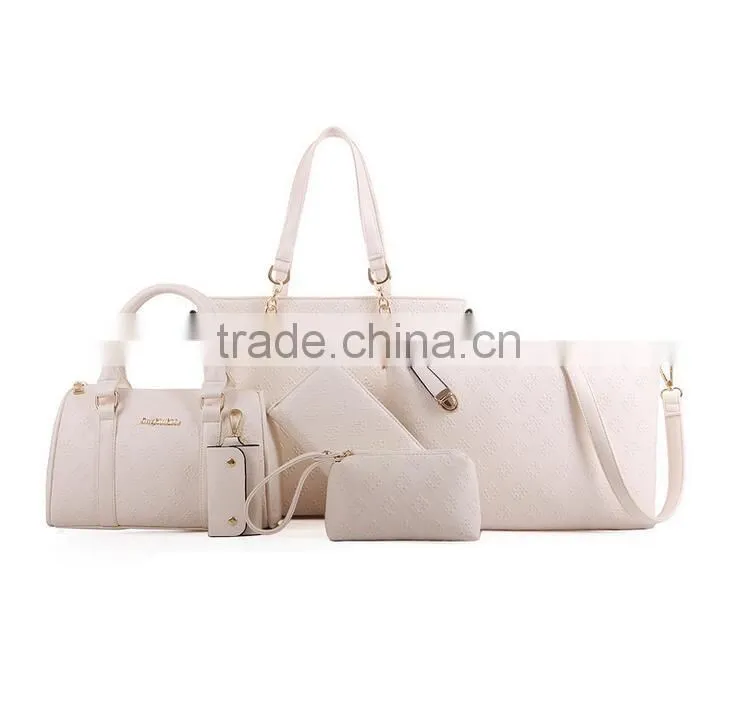 made china wholesale handbags collection woman 6 in 1 bags and cluthes