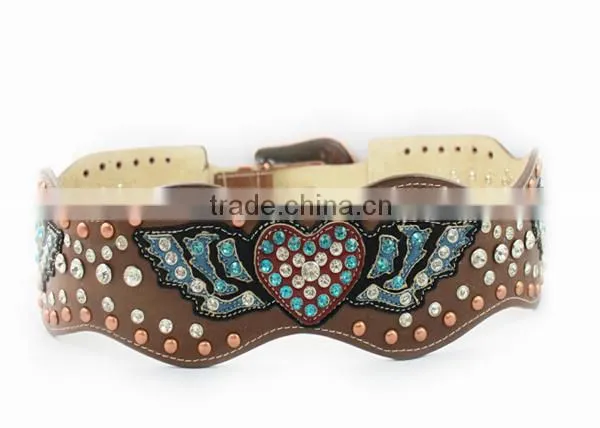 Fashion Newest Luxury Rhinestone PU Belt For Ladies