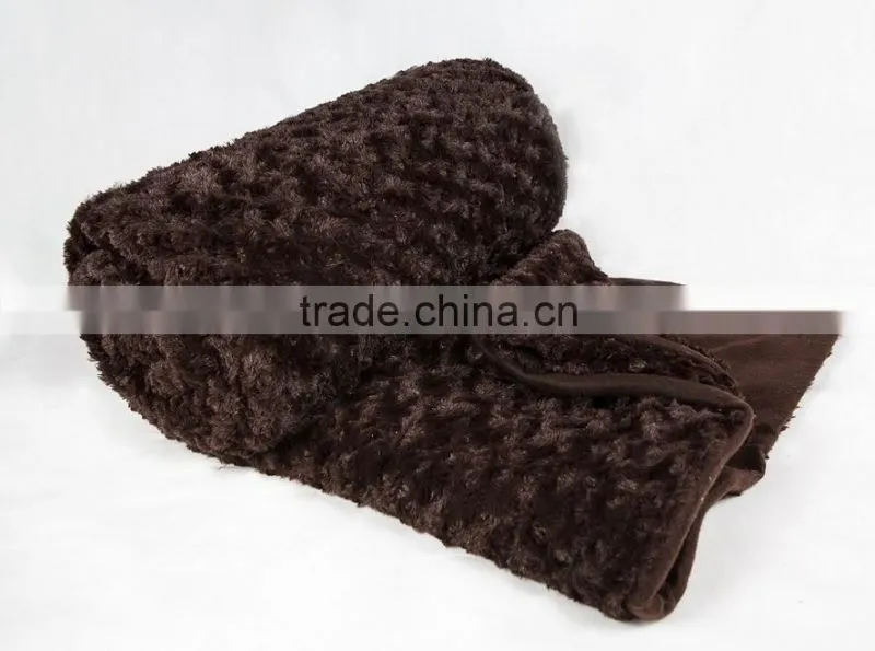 100% polyester plain thick pv fleece gifts Promotional Blanket
