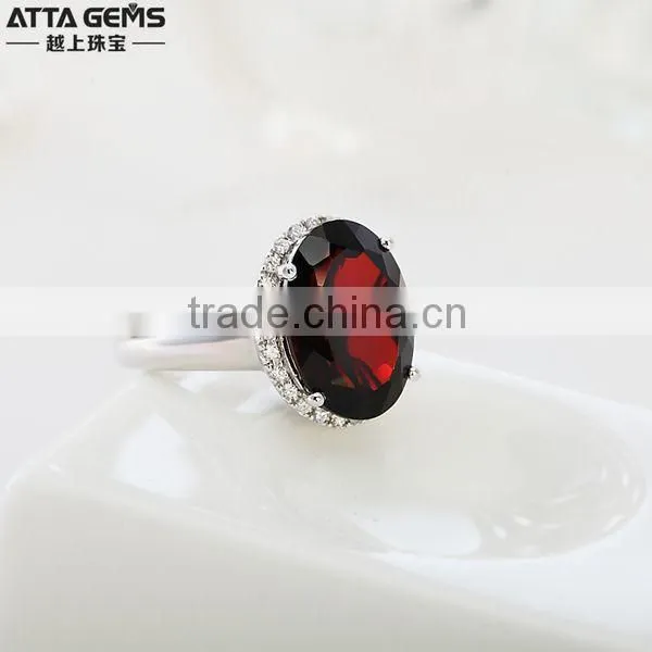 Fashion style designs large oval gemstone ring