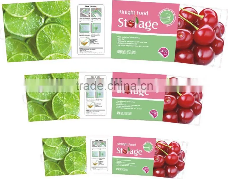 650ml rectangular home use food storage GL9019-S