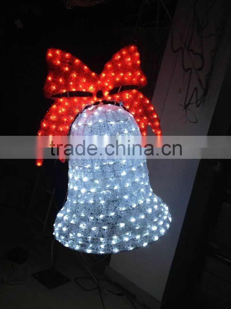 Festive Lights Led 3D Motif Light Red Bell Christmas Light Motif
