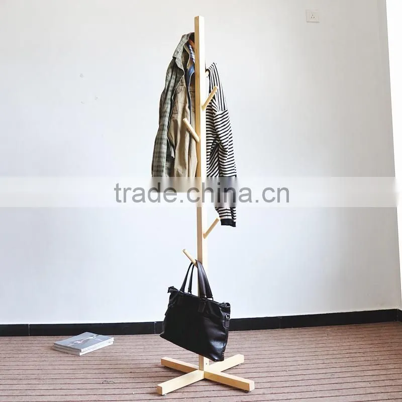 100% high quality wooden hanging display stands rack