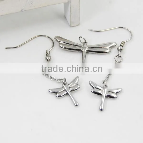 Fashion laser cut pendant Stainless steel jewelry set