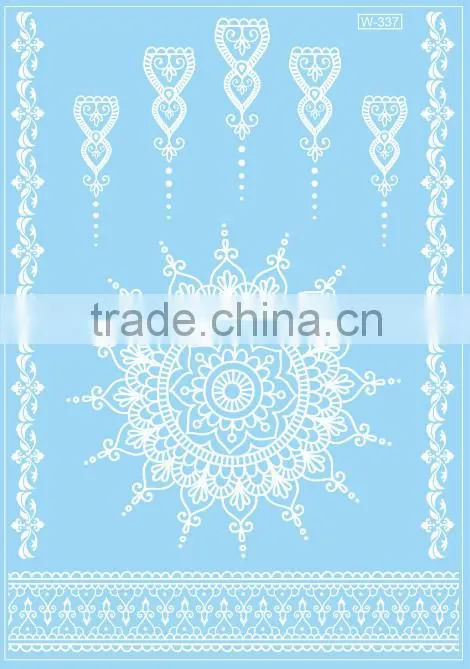 martial arts fans black Water transfer temporary bridal lace white sexy durable tattoo sticker