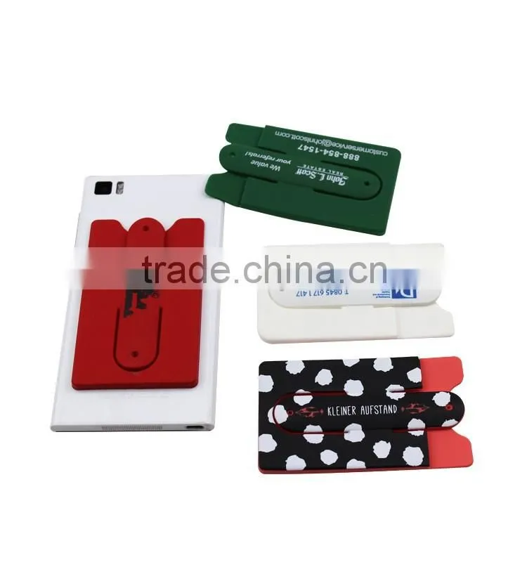 3m sticker silicone smart wallet,silicone card holder ,silicone smart phone wallet