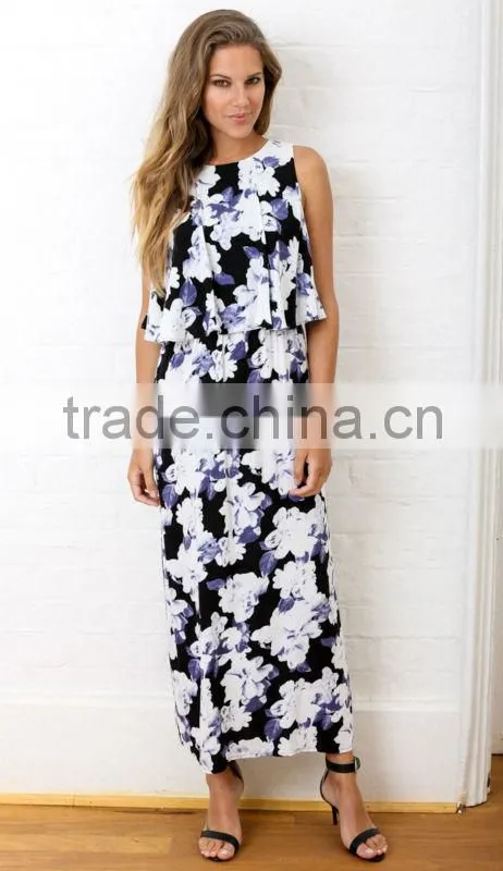 2016 China wholesale factory clothing wholesale latest fashion dress digital print dress