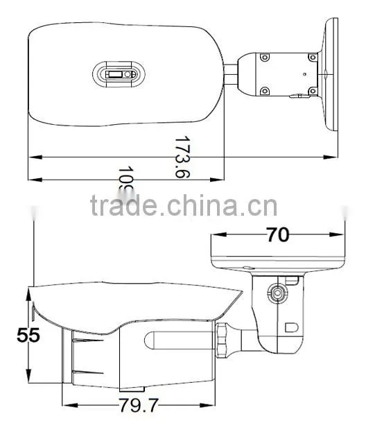 outdoor waterproof hd 720p IR 30m cmos p2p ip camera