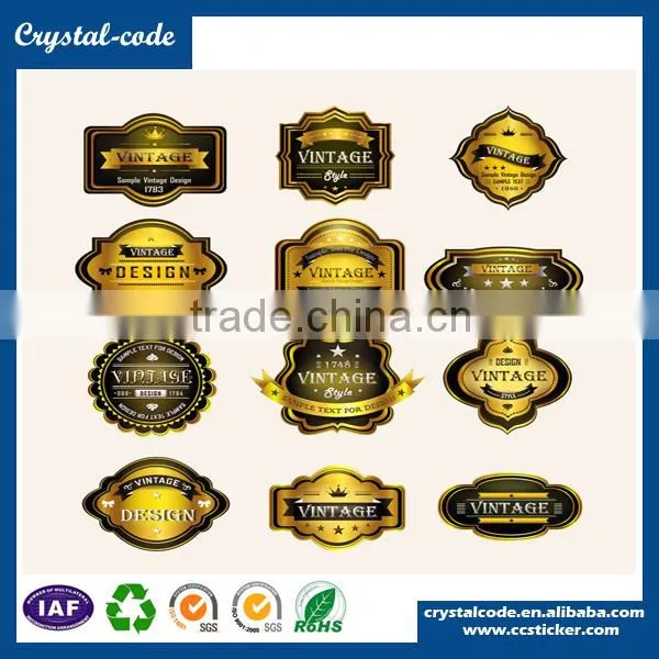 Self adhesive paper in roll brand name logo label