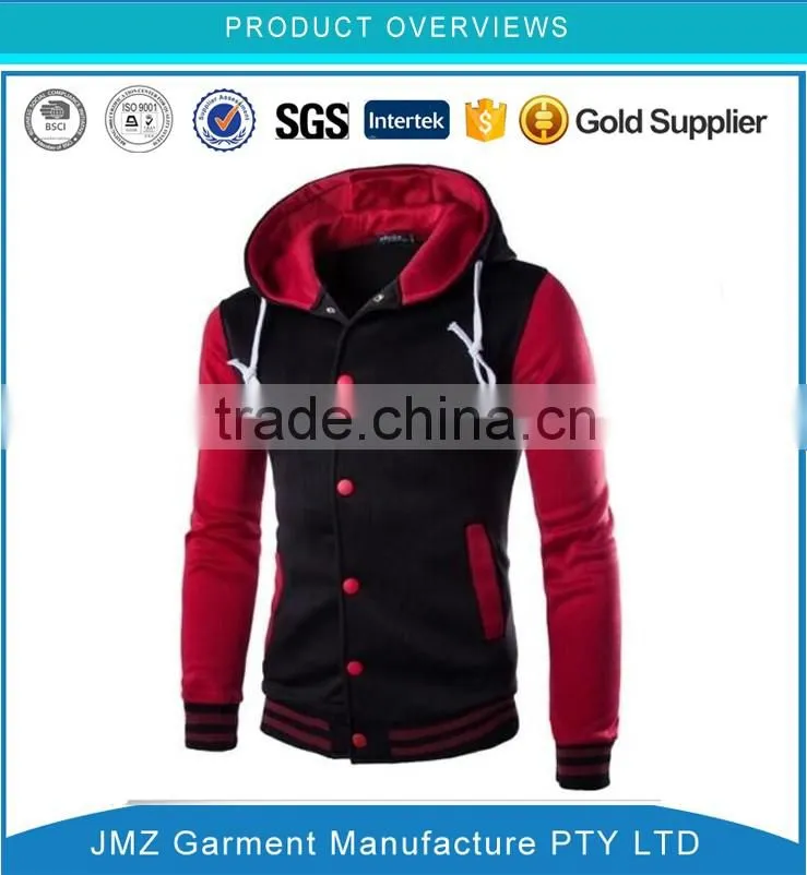 OEM custom men sweater Button placket hoodies street wear