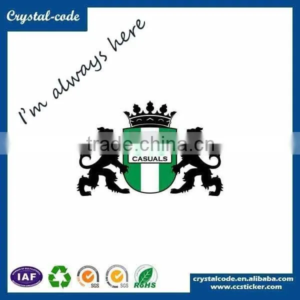 Custom transparent car pvc paper sticker label
