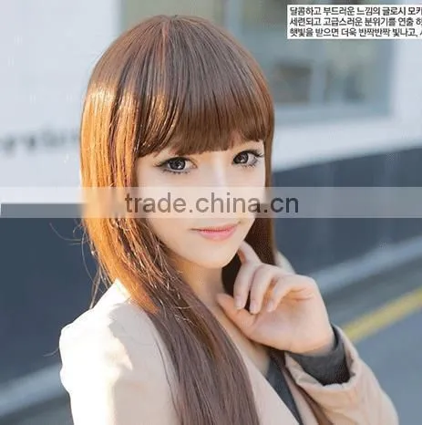 2014 New High Quality Pretty Hair Wigs Japanese Fiber Hair Long Straight Wigs Synthetic Hair Wig
