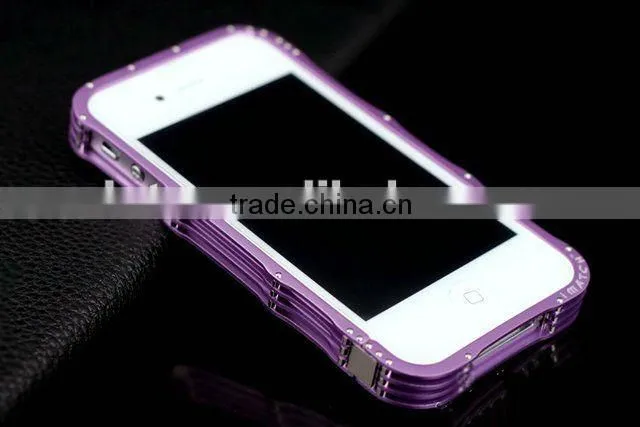 high quality novelty Durable Aluminium Metal Bumper Cover Case for iphone 4 4S