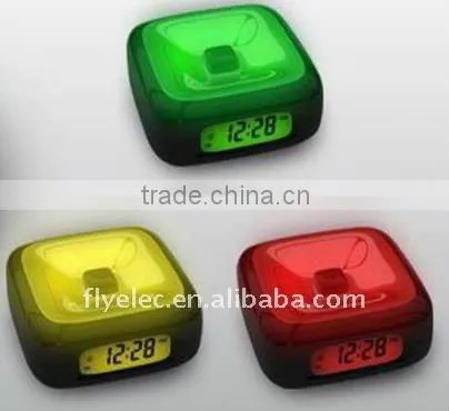Clock,LCD clock with sensible colourful lights