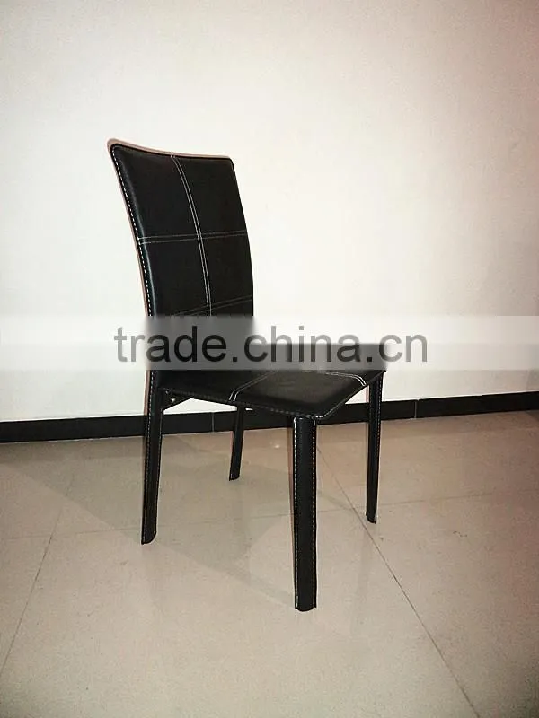 Modern black leather chair