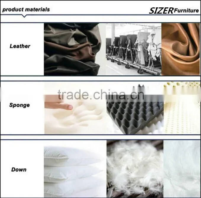 fashionable genuine modern leather sofa made in China