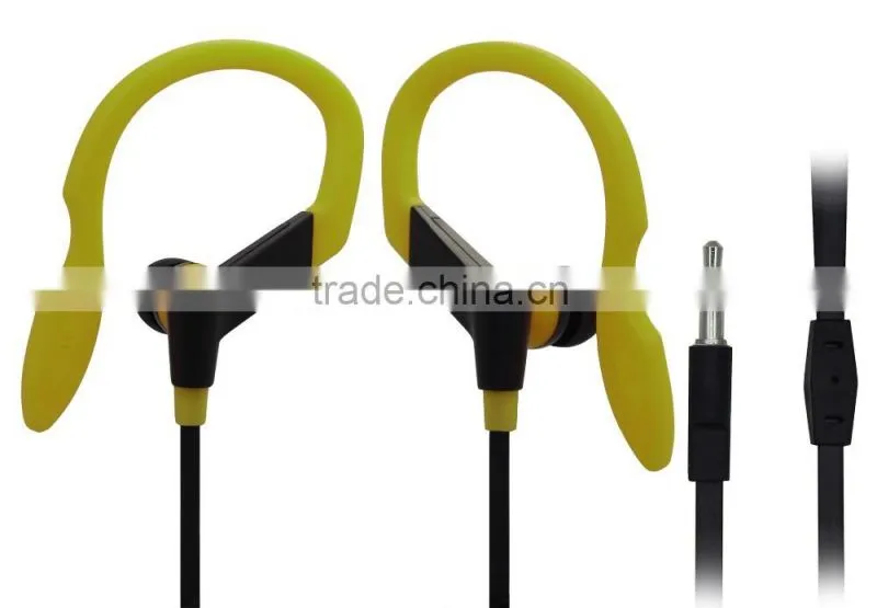 cheap stylish ear hook ear phones with clear sound quality 3.5mm connector free sample