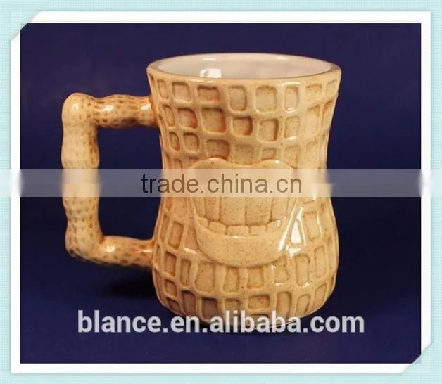 3d ceramic peanut shape mug peanut design cup