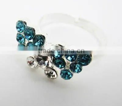 Colorful rhinestone butterfly rings,2013 fashion ladies rings,Fashion accessories