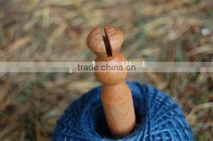 Classical homeware turned beech wooden twine string holder