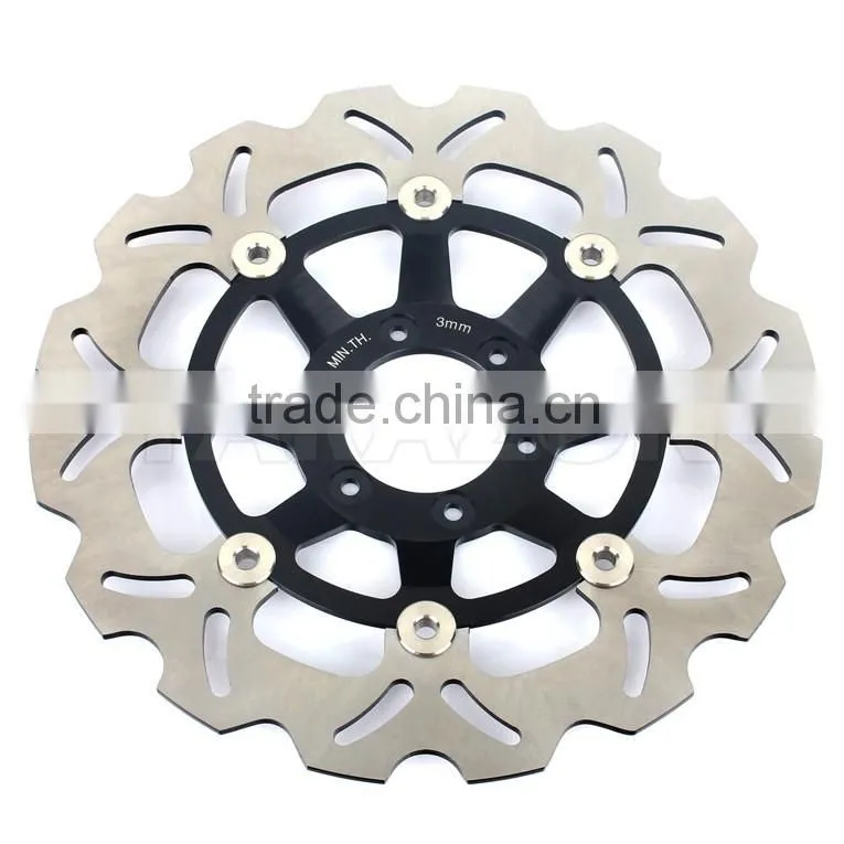 Street bike aluminum alloy motorcycle wave floating brake disc rotor