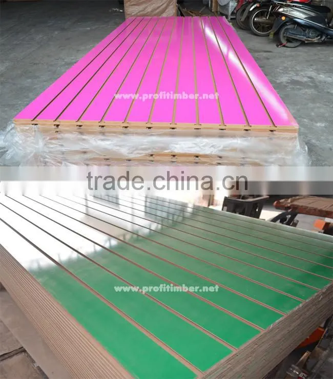 Melamine Slotted MDF Slatwall Board for Display