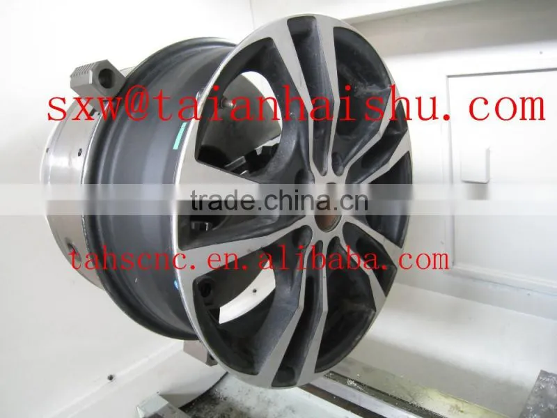 CNC lathe alloy wheel repair with touch probe