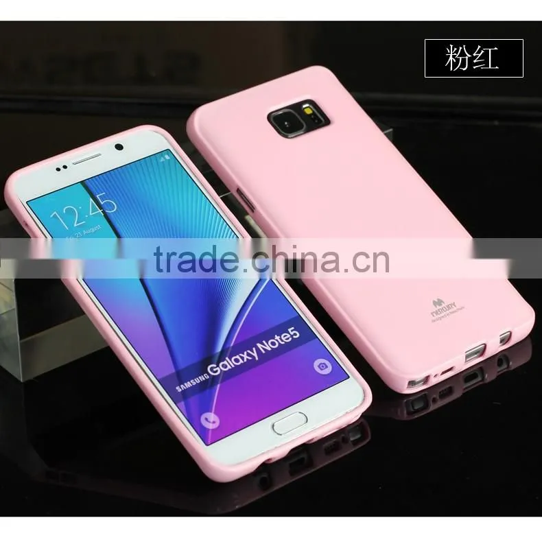 2016 High quality Newsets mercury Jelly Case TPU Case Ultra Slim TPU Case Cover for samsung glalaxy note 5 case