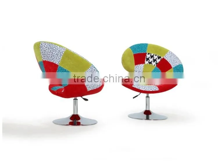 patchwork half circle chair