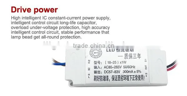 high quality low decay 21w office led downlighting